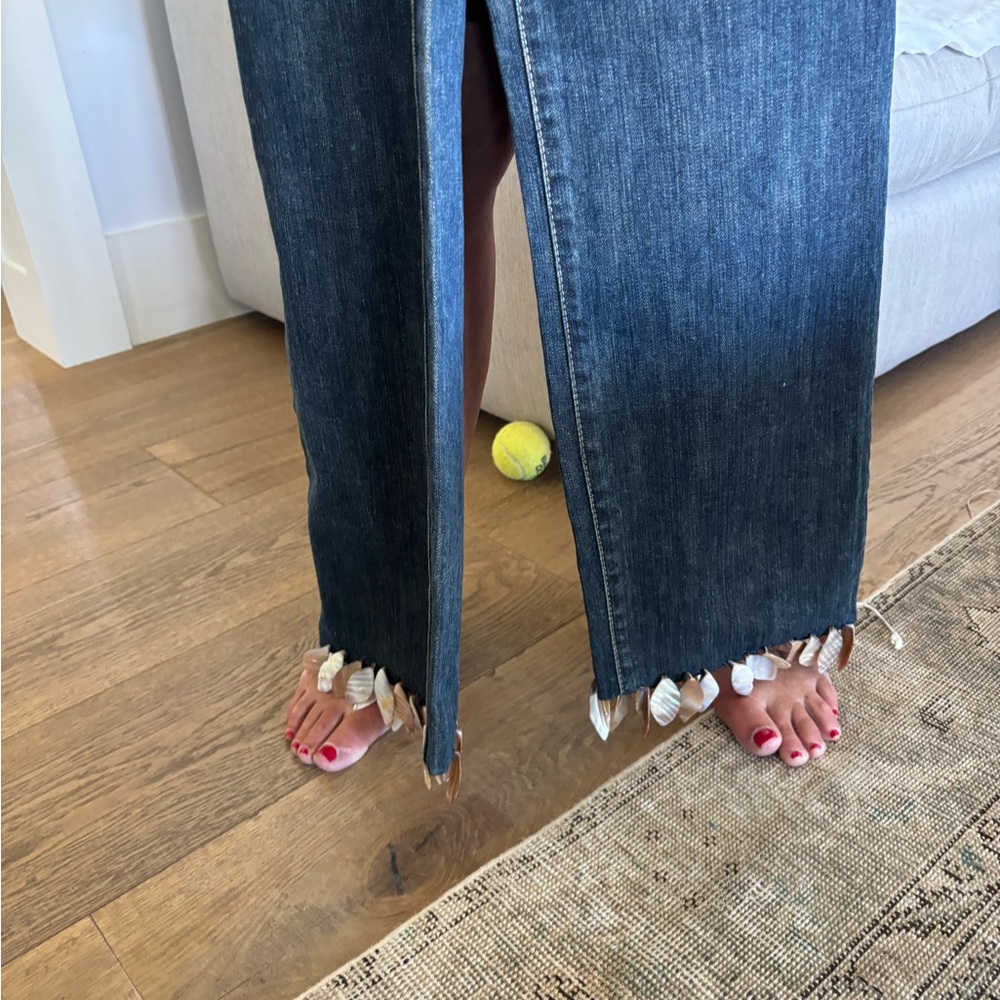 LOFT Relaxed & Straight Midwash Denim Jeans - Picture 7 of 8